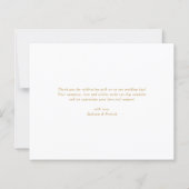 ゴールドフォイル紙吹雪ド結婚ットのサンキューカード (裏面)