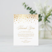 ゴールドフォイル紙吹雪ド結婚ットのサンキューカード (スタンド正面)