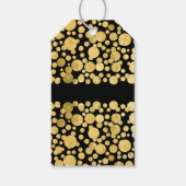 ゴールドフォイル紙吹雪ブラック結婚ズ ギフトタグ (裏面)