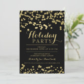 ゴールドフォイル紙吹雪ホリデーパーティー 招待状 (スタンド正面)