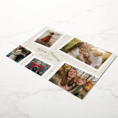 ゴールドフォイル紙吹雪メモリークリスマスフォトカード 箔シーズンカード (回転した状態)