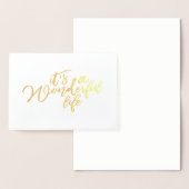 ゴールドフォイル素晴らしい人生のクリスマスカード 箔カード (ディスプレー)