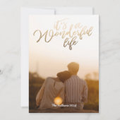 ゴールドフォイル素晴らしい生活クリスマスフォト シーズンカード (正面)