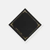 ゴールドフォイル素晴らしギャツビーアールデコカクテルナプキンス スタンダードカクテルナプキン (角)