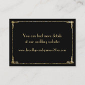 ゴールドフォイル素晴らしギャツビー結婚ズアコモデーションカード エンクロージャーカード (裏面)