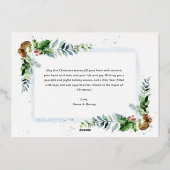 ゴールドフォイル素朴なスクリプト写真ハッピーホリデーカード 箔シーズンカード (裏面)