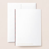 ゴールドフォイル素朴バッファロープレイドスタッグフォトクリスマス 箔カード (裏面封筒付き)