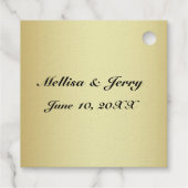 ゴールドフォイル結婚お礼カップル名を追加 フェイバータグ (裏面)