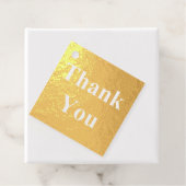 ゴールドフォイル結婚お礼カップル名を追加 フェイバータグ (箱)