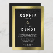 ゴールドフォイル結婚の発表招待状 招待状 (正面/裏面)