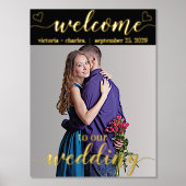 ゴールドフォイル結婚へようこそP 箔ポスター (正面)