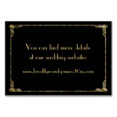 ゴールドフォイル結婚アールデコズ宿泊施設 テーブルナンバー (裏面)