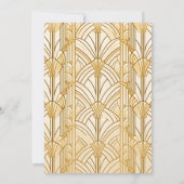 ゴールドフォイル結婚アールデコ 招待状 (裏面)