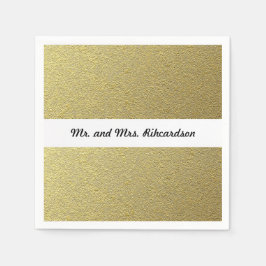 ゴールドフォイル結婚エフェクト スタンダードカクテルナプキン