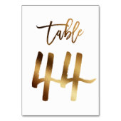 ゴールドフォイル結婚シックのテーブル番号 | 表44 テーブルナンバー (裏面)
