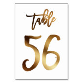 ゴールドフォイル結婚シックのテーブル番号 |表56 テーブルナンバー (裏面)