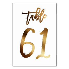 ゴールドフォイル結婚シックのテーブル番号 |表61 テーブルナンバー