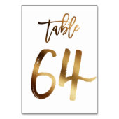 ゴールドフォイル結婚シックのテーブル番号 |表64 テーブルナンバー (裏面)