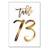 ゴールドフォイル結婚シックのテーブル番号 |表73 テーブルナンバー (裏面)