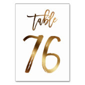 ゴールドフォイル結婚シックのテーブル番号 |表76 テーブルナンバー (裏面)