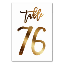ゴールドフォイル結婚シックのテーブル番号 |表76 テーブルナンバー