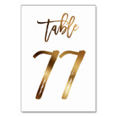 ゴールドフォイル結婚シックのテーブル番号 |表77 テーブルナンバー (裏面)