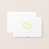 ゴールドフォイル結婚ズ・サンキュー 箔カード (裏面封筒付き)