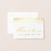 ゴールドフォイル結婚ズ・サンキュー 箔カード (封筒付き正面)