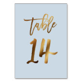 ゴールドフォイル結婚ダスティブルーのテーブル番号 テーブルナンバー (裏面)