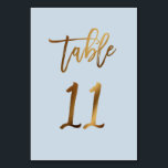 ゴールドフォイル結婚ダスティブルーのテーブル番号 テーブルナンバー<br><div class="desc">ほこりっぽいブルーのデザインを持つ手書き金ゴールド箔を搭載した美しい製品。背景色を変更して色を変更できる。</div>