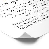 ゴールドフォイル結婚ハート記念標識 ポスター (角)