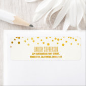 ゴールドフォイル結婚紙吹雪リターン ラベル (インサイチュ)