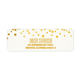 ゴールドフォイル結婚紙吹雪リターン ラベル