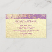 *~*ゴールドフォイル美しいウェディングプランナー エレガント 名刺 (裏面)