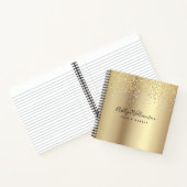 ゴールドフォイル美容師メイクアップアーティストグラムラグジュアリー ノートブック (内部)
