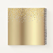 ゴールドフォイル美容師メイクアップアーティストグラムラグジュアリー ノートブック (裏面)