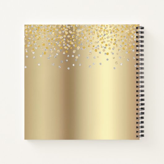 ゴールドフォイル美容師メイクアップアーティストグラムラグジュアリー ノートブック (裏面)