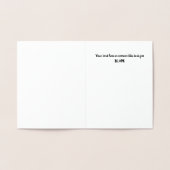 ゴールドフォイル考えカードタイガーのカスタム文字 箔カード (内部)