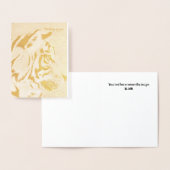 ゴールドフォイル考えカードタイガーのカスタム文字 箔カード (ディスプレー)