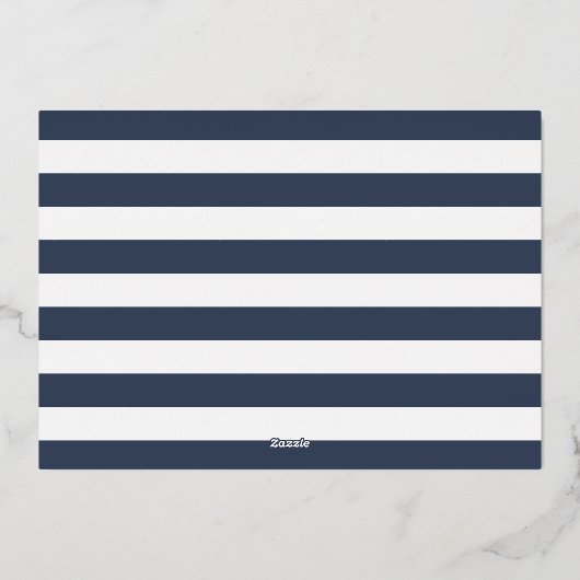 ゴールドフォイル航海のロブスターリハーサルディナー 箔招待状 (裏面)