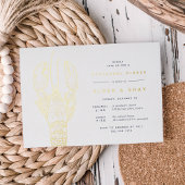 ゴールドフォイル航海のロブスターリハーサルディナー 箔招待状