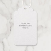 ゴールドフォイル蛇行つる植物結婚式の引き出物 ギフトタグ (裏面)