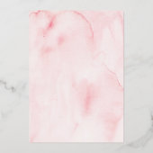 ゴールドフォイル赤面フローラ保存日 箔招待状 (裏面)