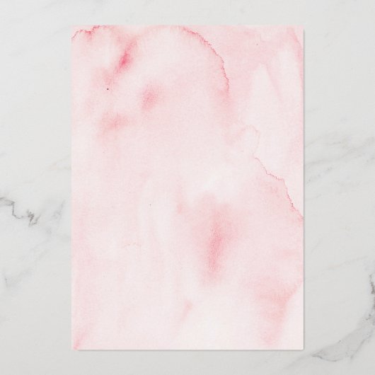 ゴールドフォイル赤面フローラ保存日 箔招待状 (裏面)