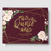 ゴールドフォイル赤面ブルゴーニュフローラキンセアニェラ ゲストブック (正面)