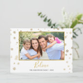 ゴールドフォイル雪信じ片フォトカード シーズンカード (スタンド正面)