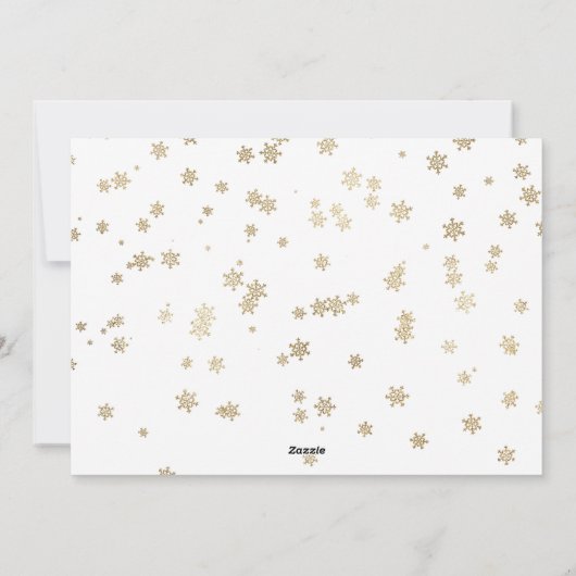 ゴールドフォイル雪信じ片フォトカード シーズンカード (裏面)