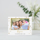 ゴールドフォイル雪片レジョイス写真カード シーズンポストカード (スタンド正面)