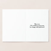 ゴールドフォイル17結婚周年記念+名前をカスタムする 箔カード (内部)