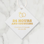 ゴールドフォイル24時間と数え結婚のリハーサル フェイバータグ (正面)